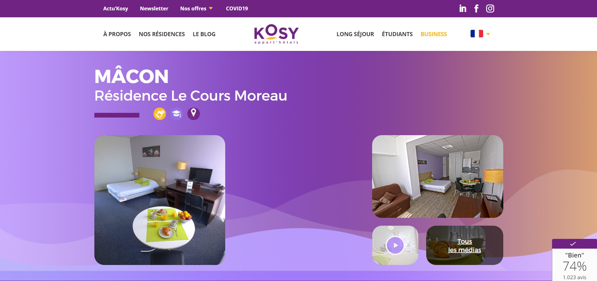  KOSY Appart’hôtels Mâcon - Hôtel à Mâcon